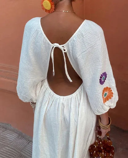 Maëlle™ | Abito Lungo Ricamato