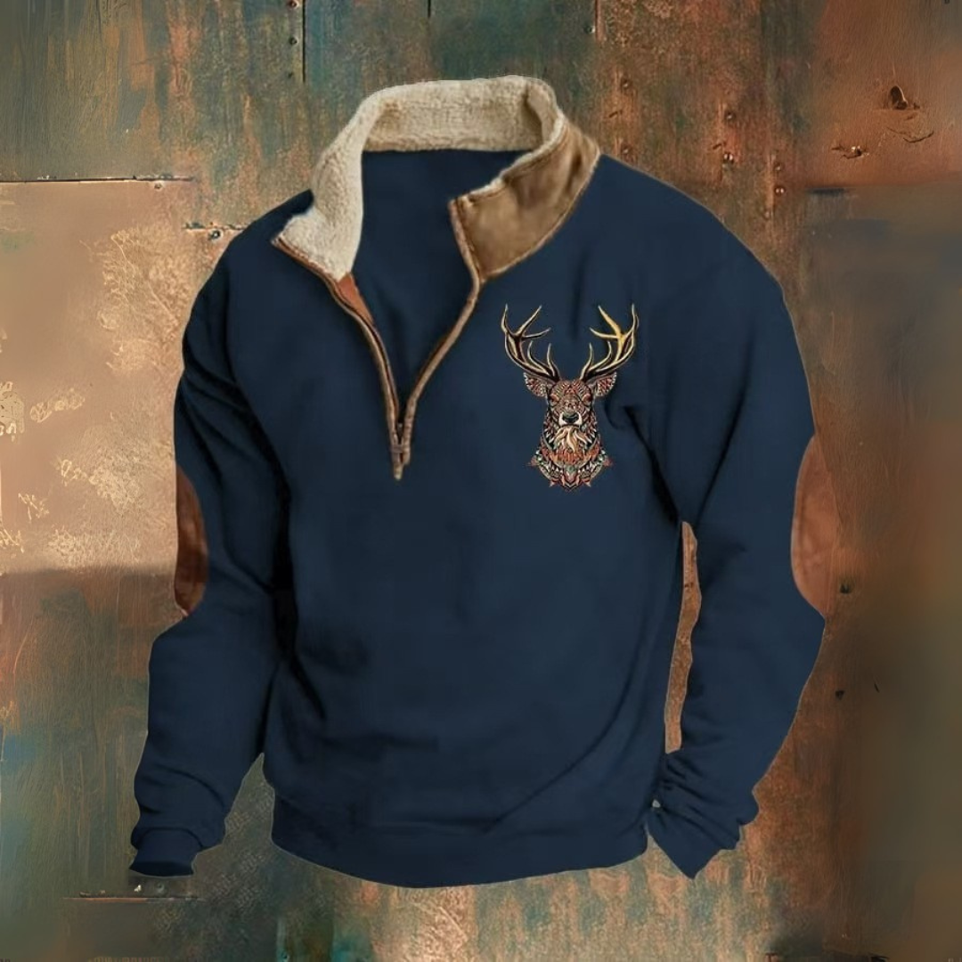 PAOLO™|MAGLIONE A QUARTO ZIP